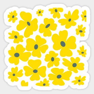 Cheery Yellow Sundrops Sticker